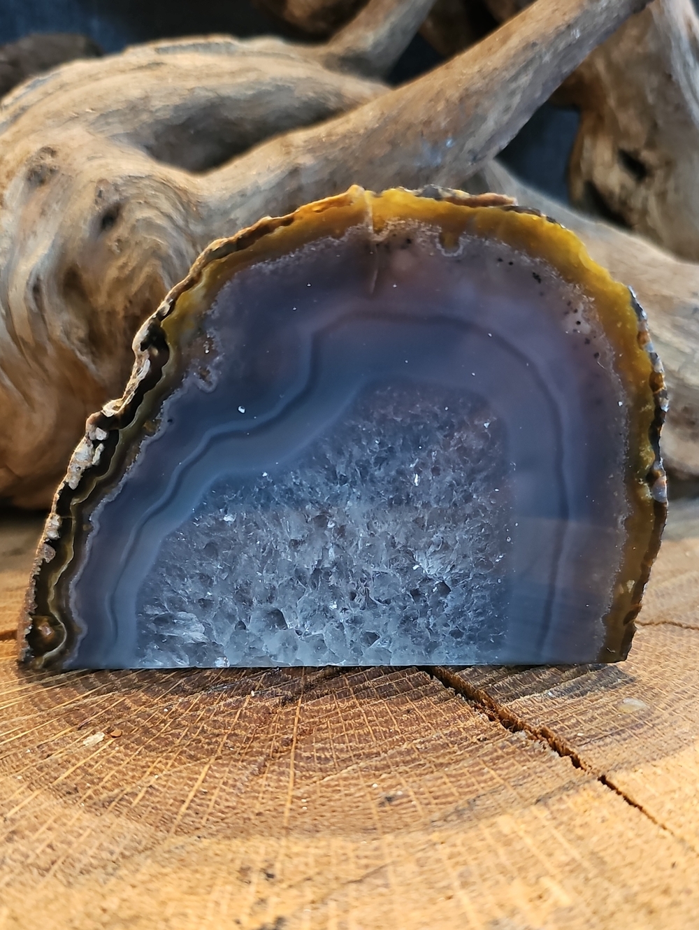 Bundle Me!: Natural Gray Agate Geode Bookend - Home Accents